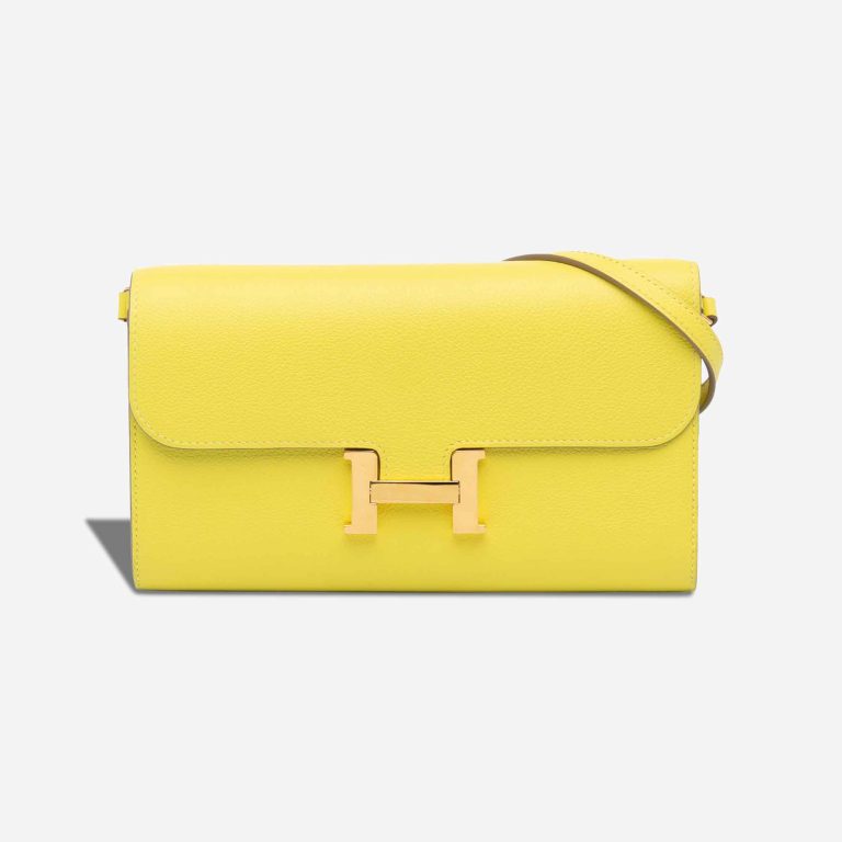 Hermès Constance To Go Evercolor Lime Front | Sell your designer bag