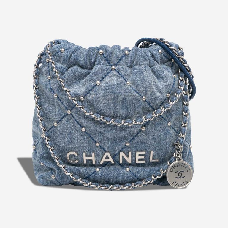 Chanel 22 Mini Denim Blue Front | Sell your designer bag