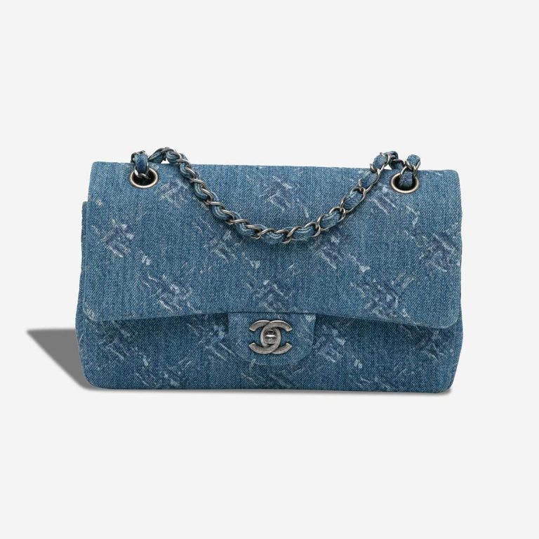 Chanel Timeless Medium Denim Blue Front | Sell your designer bag