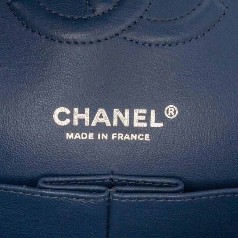 Chanel Timeless Medium Denim Blue Logo | Sell your designer bag