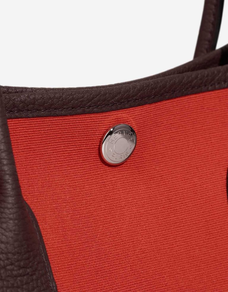 Hermès Garden Party 30 Toile / Veau Négonda Rouge Sellier / Capucine Closing System | Sell your designer bag