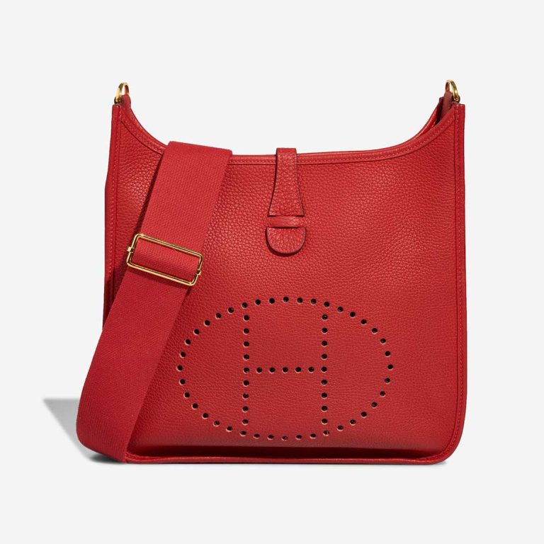 Hermès Evelyne 29 Taurillon Clémence Rouge Vermillon Front | Sell your designer bag