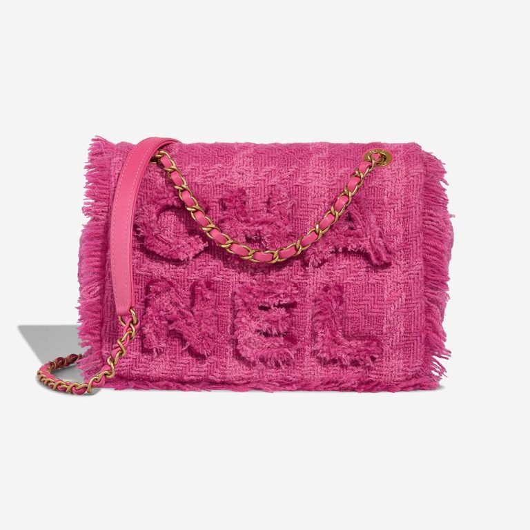 Chanel Flap Bag Small Wool Pink Front | Sell your designer bag