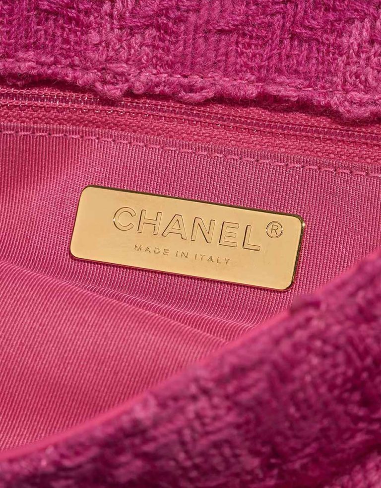 Chanel Flap Bag Small Wool Pink Logo | Sell your designer bag