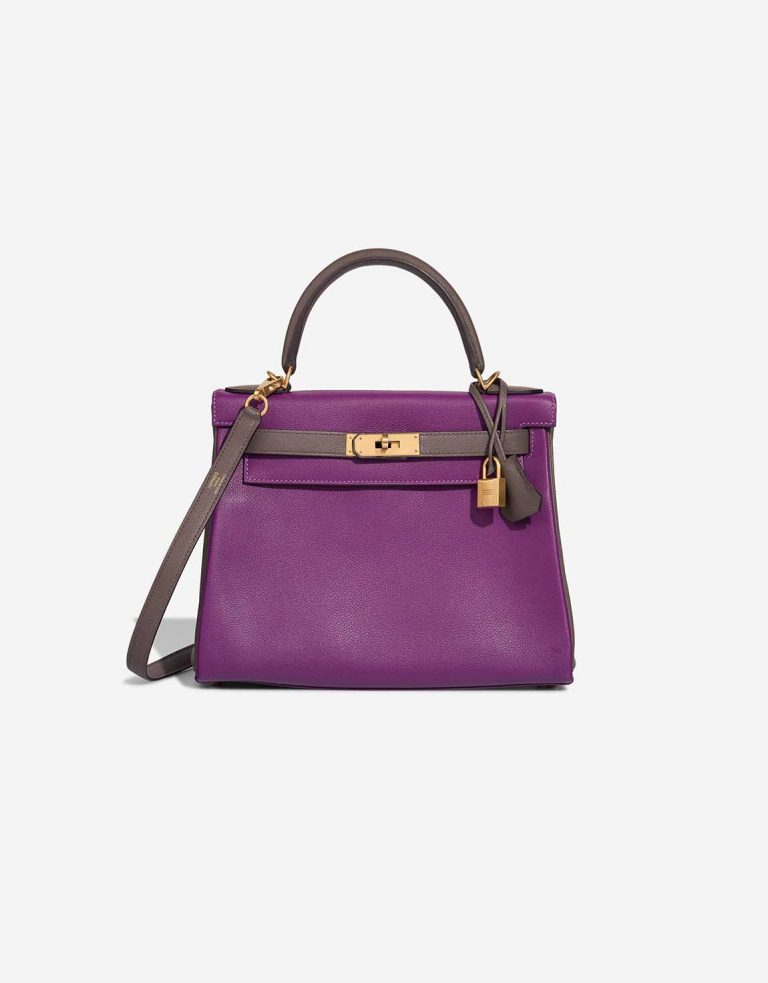 Hermès Kelly HSS 28 Evercolor Anemone / Étoupe Front | Sell your designer bag