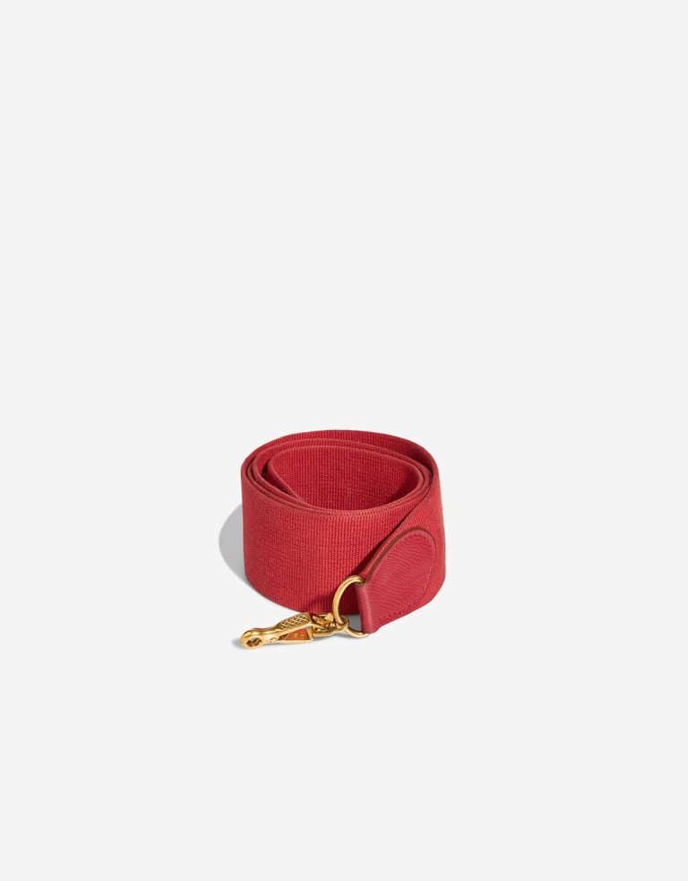 Hermès Kelly Strap Box / Canvas Rouge Vif Front | Sell your designer bag