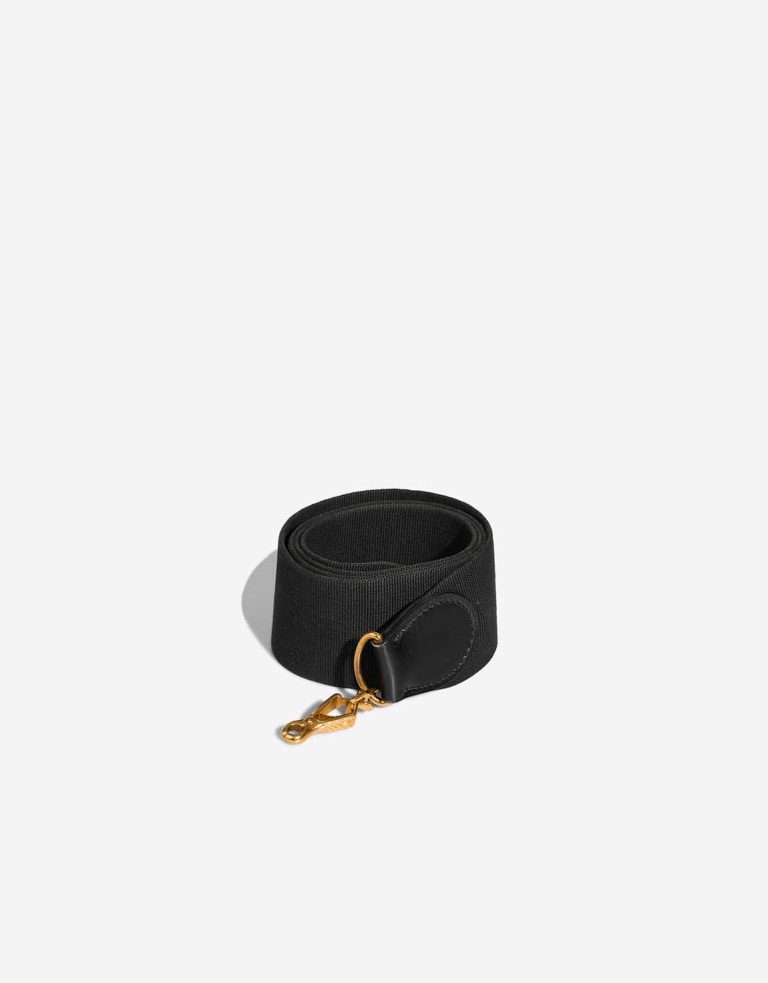 Hermès Kelly Strap Canvas / Box Black Front | Sell your designer bag