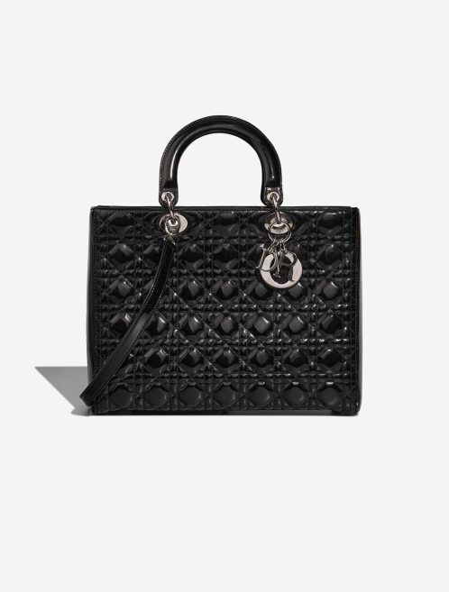 Dior Lady Large Patent Black Front | Sell your designer bag