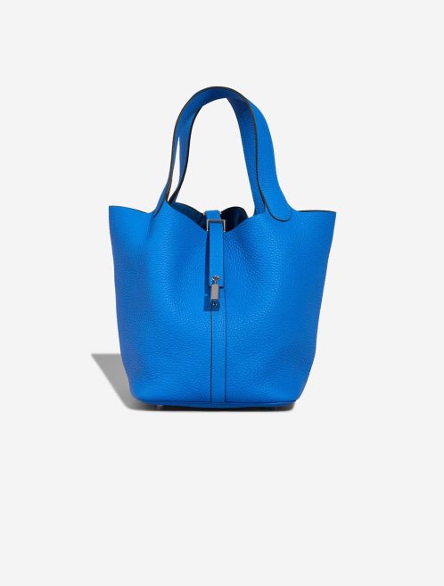 Hermès Picotin 22 Taurillon Clémence Bleu Hydra Front | Sell your designer bag