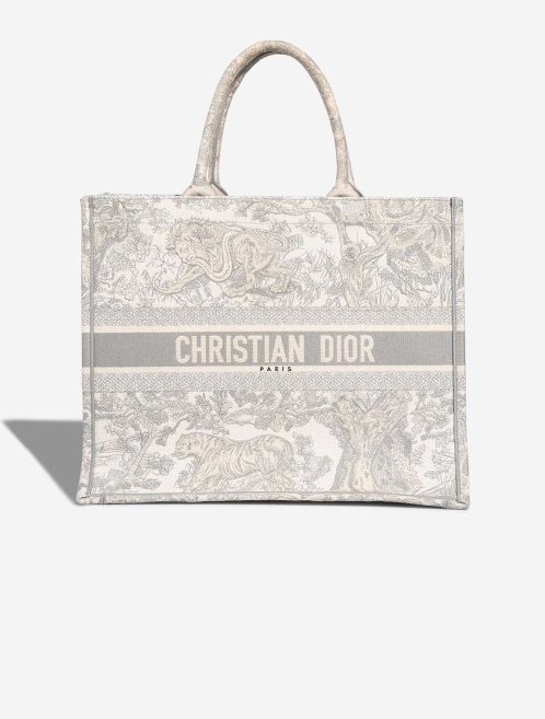 Dior Book Tote Large Canvas Beige / Grey Front | Sell your designer bag