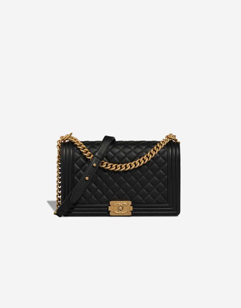 Chanel Boy New Medium Calf Black Front | Sell your designer bag