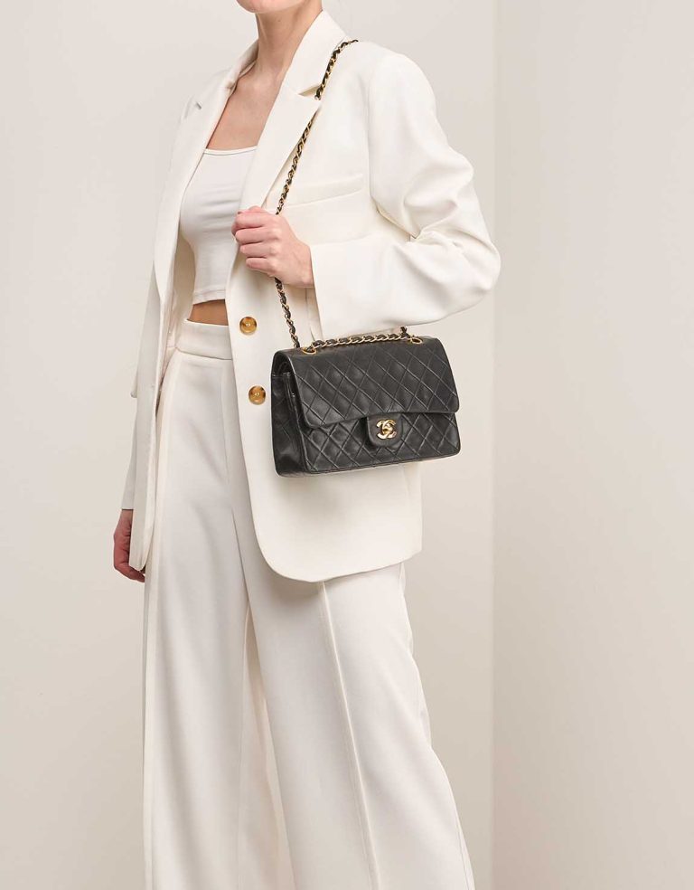 Chanel Timeless Medium Lamb Black Front | Sell your designer bag