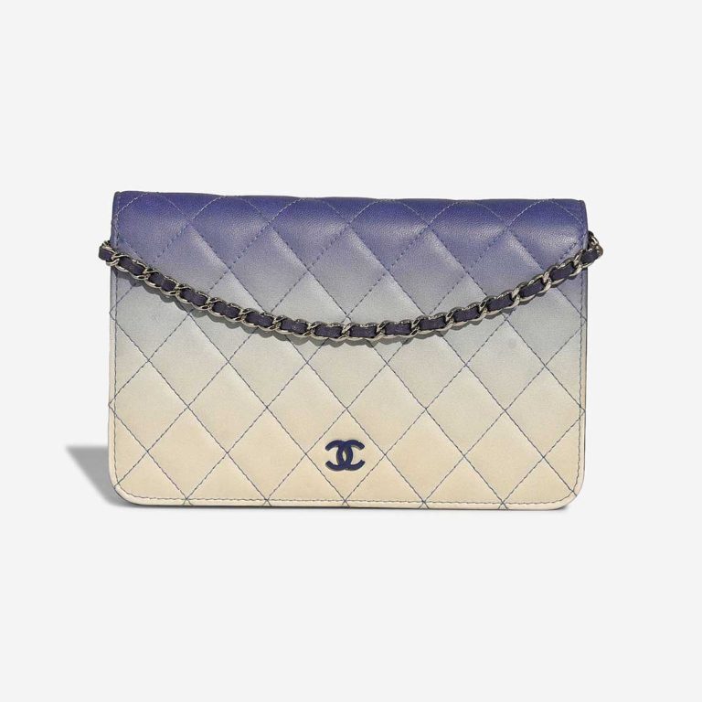 Chanel Wallet On Chain Lamb Ombré / Blue Front | Sell your designer bag