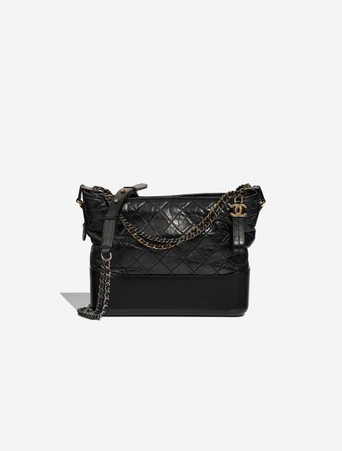 Chanel Gabrielle Medium Aged Calf Black Front | Sell your designer bag