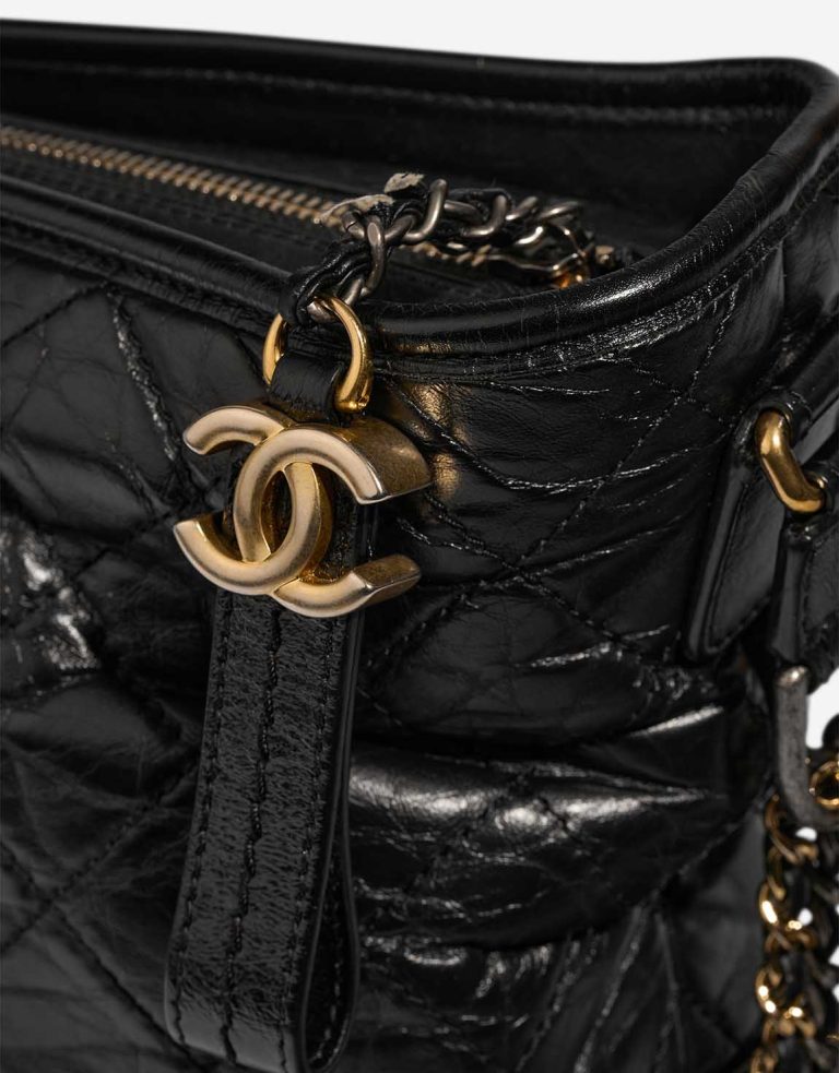 Chanel Gabrielle Medium Aged Calf Black Closing System | Sell your designer bag