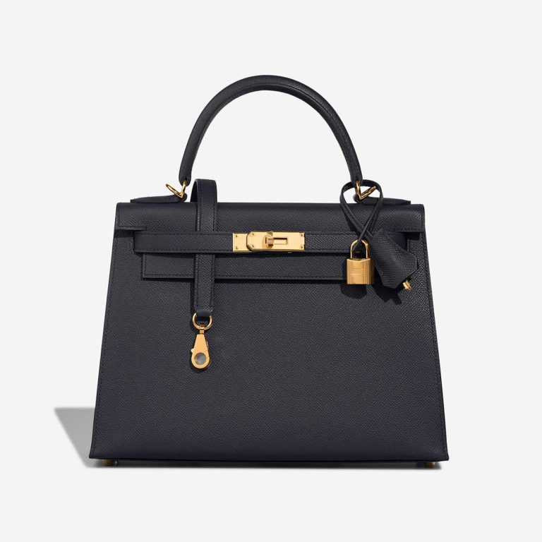 Hermès Kelly 28 Epsom Bleu Indigo Front | Sell your designer bag