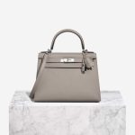 Hermès Kelly HSS 28 Epsom Gris Asphalte / Bordeaux Front | Sell your designer bag