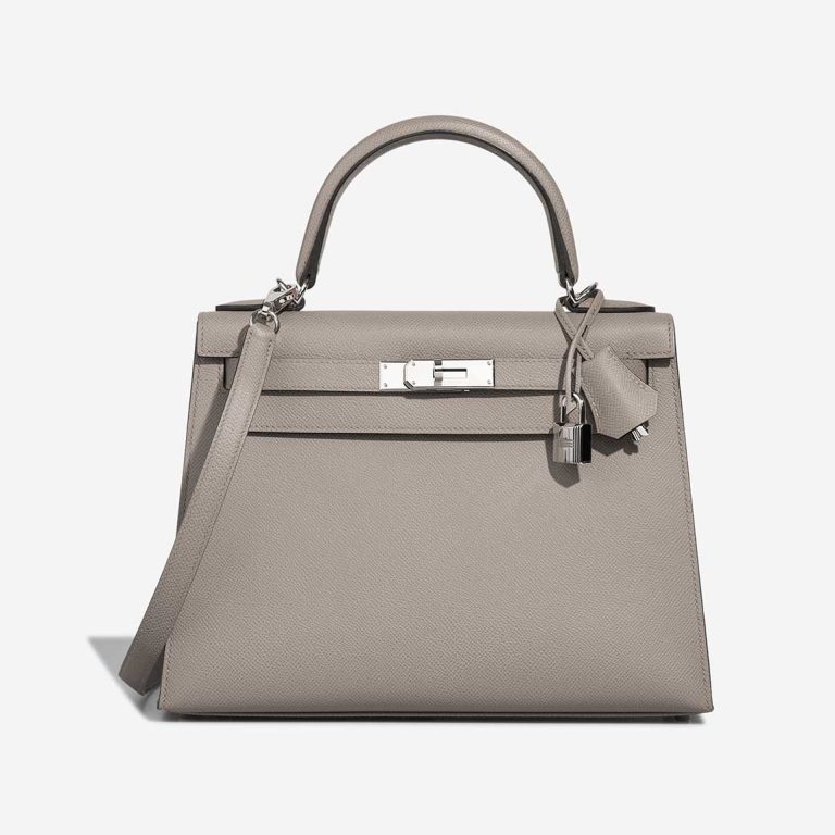 Hermès Kelly HSS 28 Epsom Gris Asphalte / Bordeaux Front | Sell your designer bag