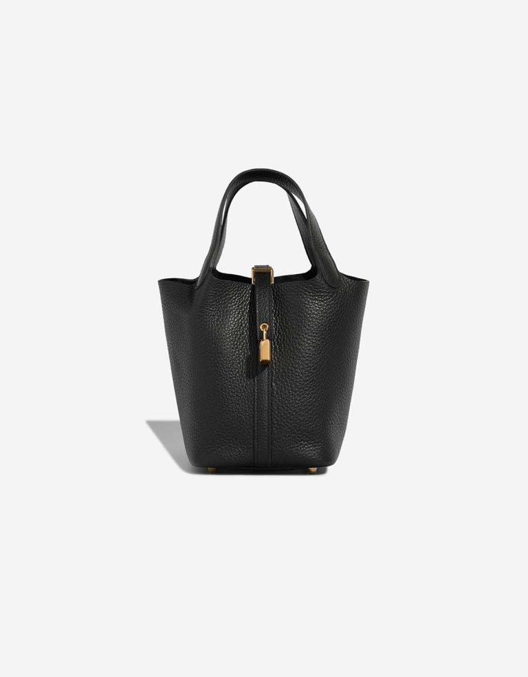 Hermès Picotin 18 Taurillon Clémence Black Front | Sell your designer bag