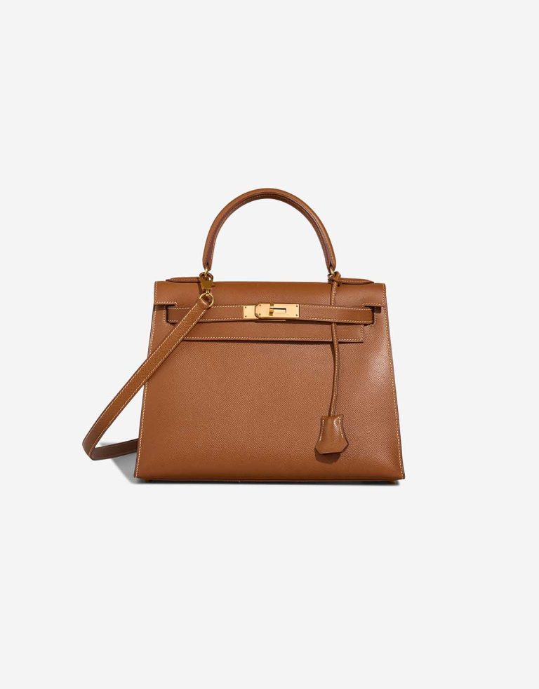 Hermès Kelly 28 Courchevel Gold Front | Sell your designer bag