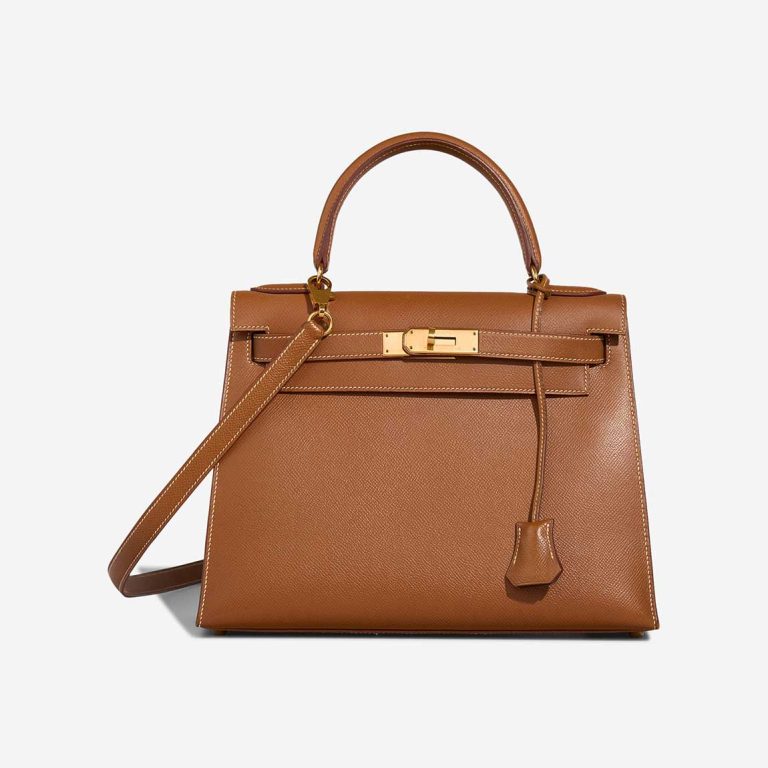 Hermès Kelly 28 Courchevel Gold Front | Sell your designer bag