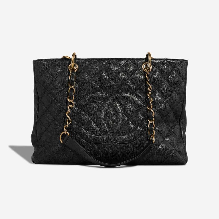 Chanel Shopping Tote GST Caviar Black Front | Sell your designer bag