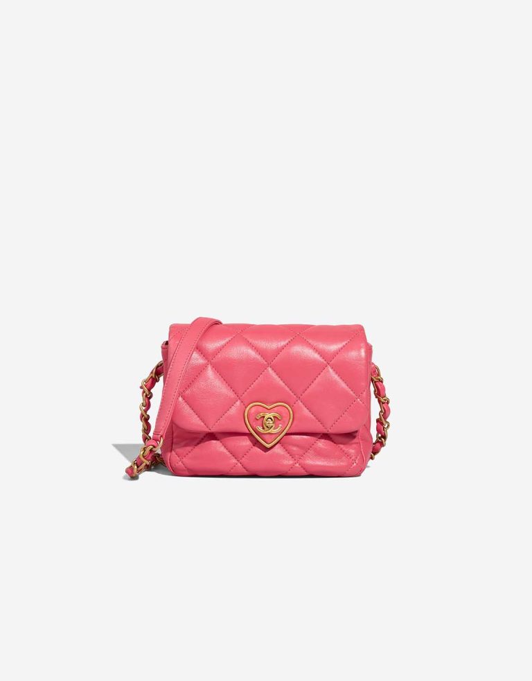 Chanel Coco Love Flap Bag Mini Lamb Pink Front | Sell your designer bag