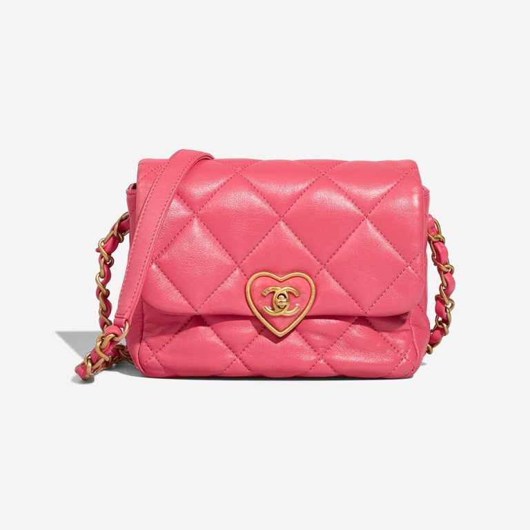 Chanel Coco Love Flap Bag Mini Lamb Pink Front | Sell your designer bag