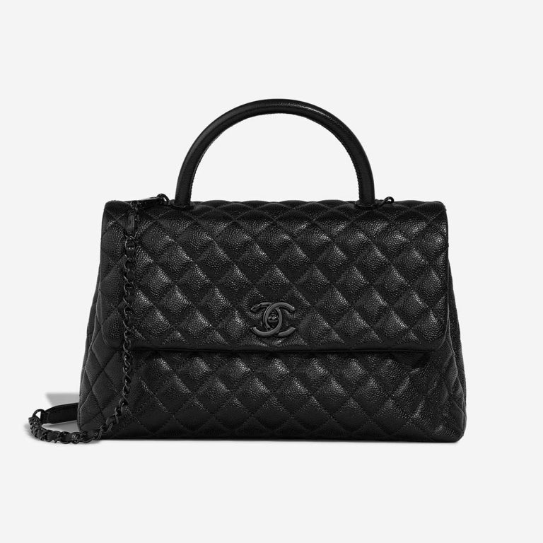 Chanel Timeless Handle Large Caviar So Black Front | Sell your designer bag