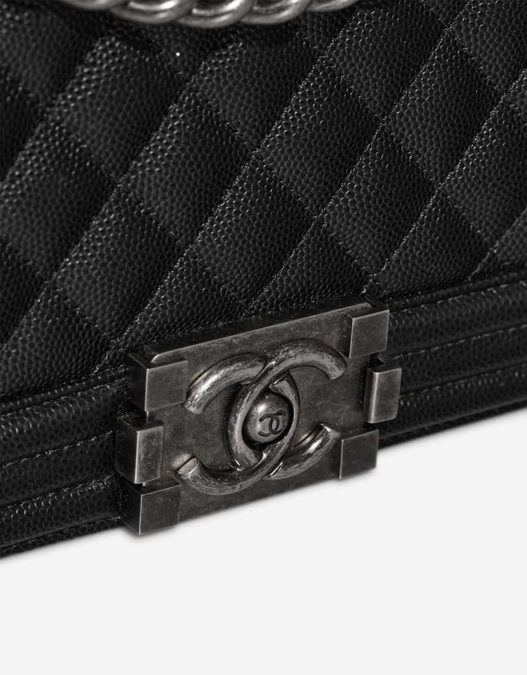 Chanel Boy Large Caviar Black Closing System | Sell your designer bag