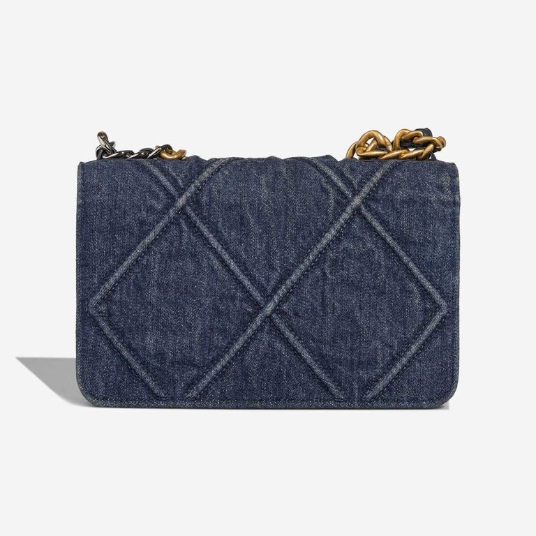 Chanel 19 Wallet On Chain Denim Dark Blue | Sell your designer bag