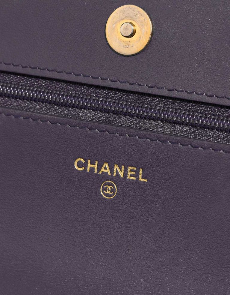 Chanel 19 Wallet On Chain Denim Dark Blue Logo | Sell your designer bag