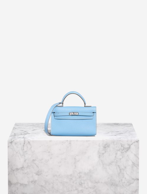 Hermès Kelly Micro Epsom Bleu Céleste Front | Sell your designer bag