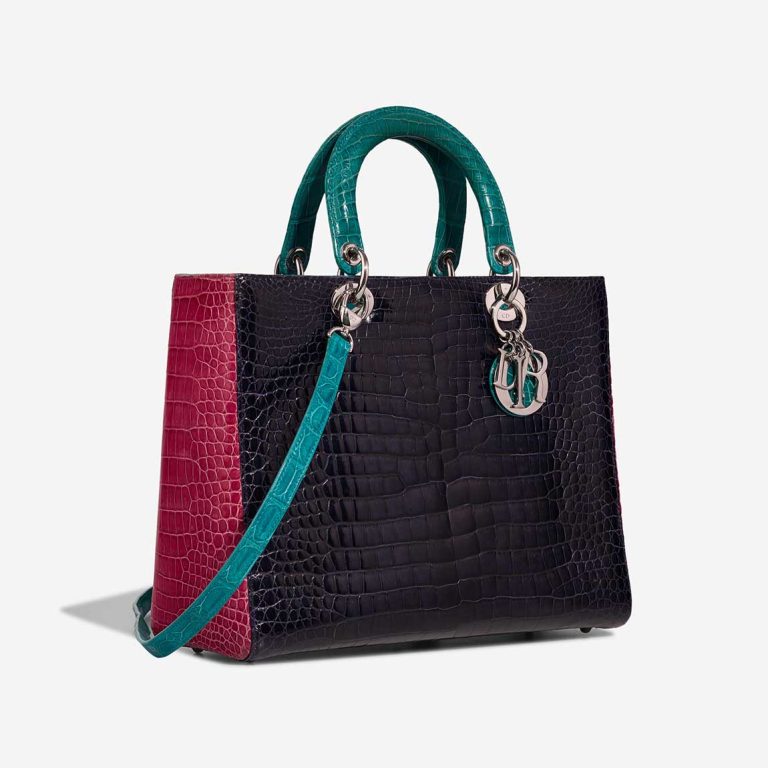 Dior Lady Large Crocodile Pink / Purple / Turquoise | Sell your designer bag