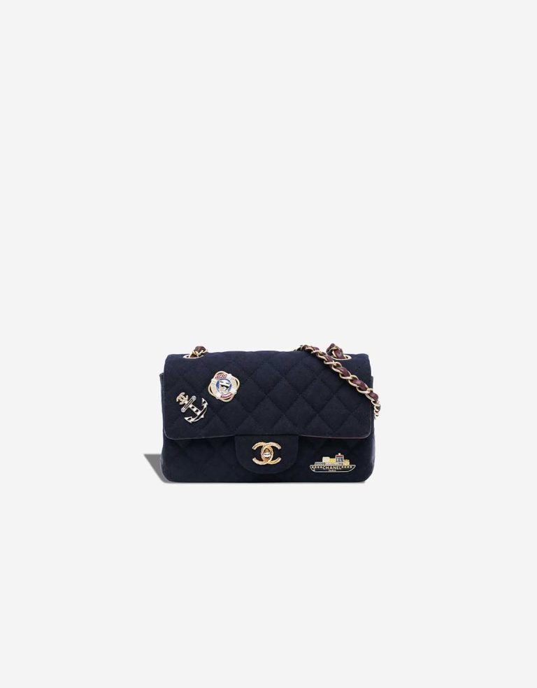 Chanel Timeless Mini Rectangular Paris-Hamburg Jersey Blue Front | Sell your designer bag