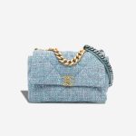 Chanel 19 Large Flap Bag Tweed Blue Front | Sell your designer bag