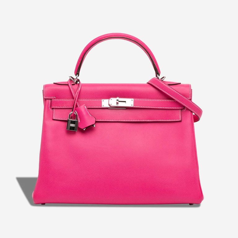 Hermès Kelly 32 Epsom Rose Tyrien Front | Sell your designer bag