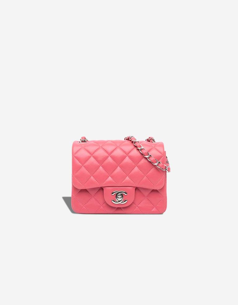 Chanel Timeless Mini Square Lamb Pink Front | Sell your designer bag