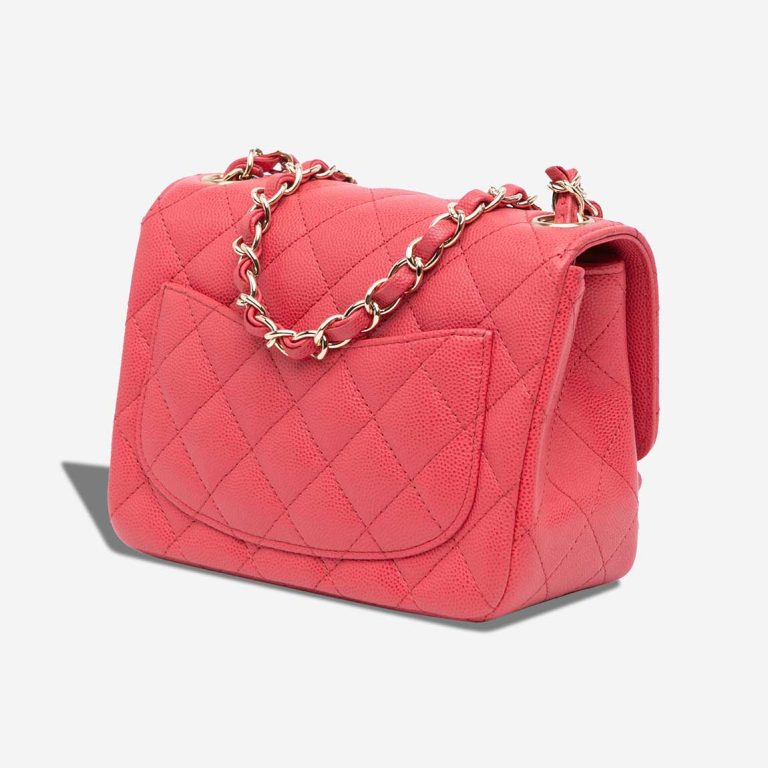 Chanel Timeless Mini Square Caviar Coral | Sell your designer bag