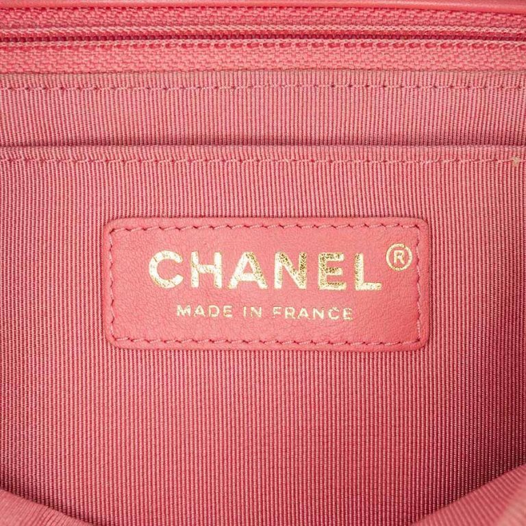 Chanel Chevron Statement Flap Medium Lamb Pink Logo | Sell your designer bag