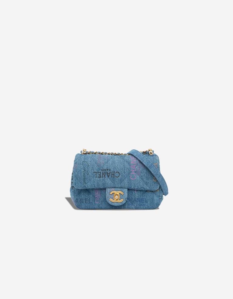 Chanel Mood Flap Bag Mini Rectangular Denim Blue / Multicolour Front | Sell your designer bag