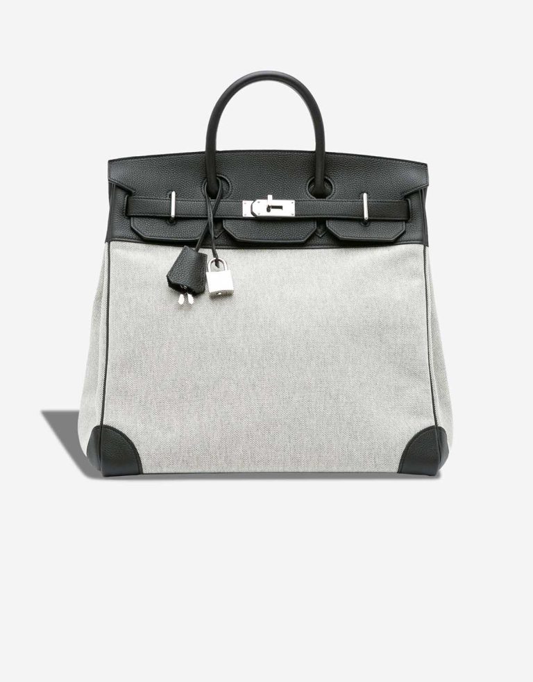 Hermès Haut à Courroies 40 Evercolor / Toile Graphite Front | Sell your designer bag