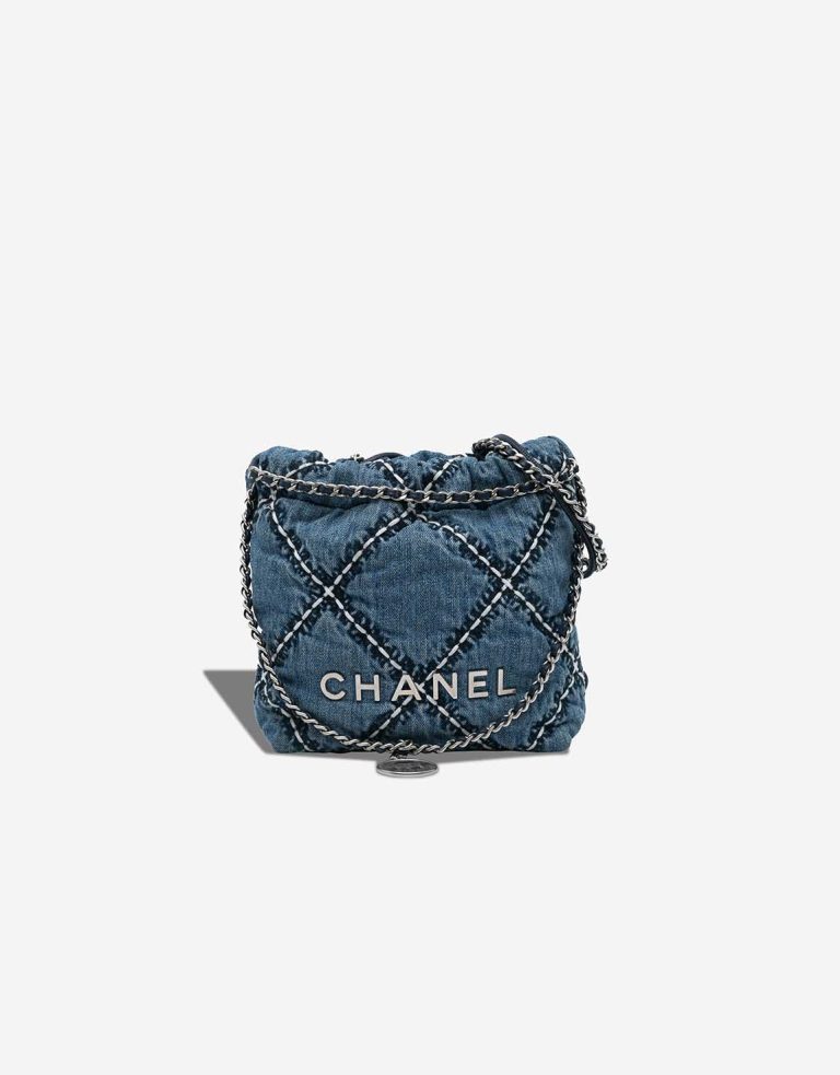 Chanel 22 Mini Denim Blue Front | Sell your designer bag