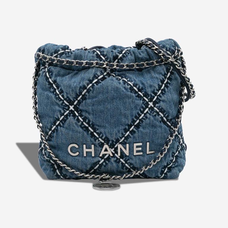 Chanel 22 Mini Denim Blue Front | Sell your designer bag